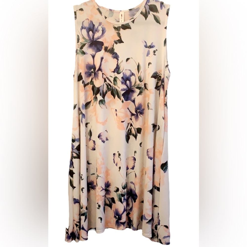 XL Vanilla Bay Floral Tunic Dress